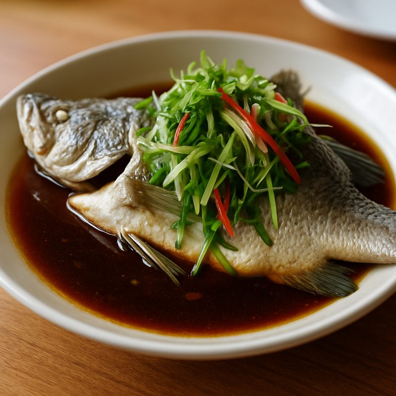 Steamed Sea Bass (whole portion)